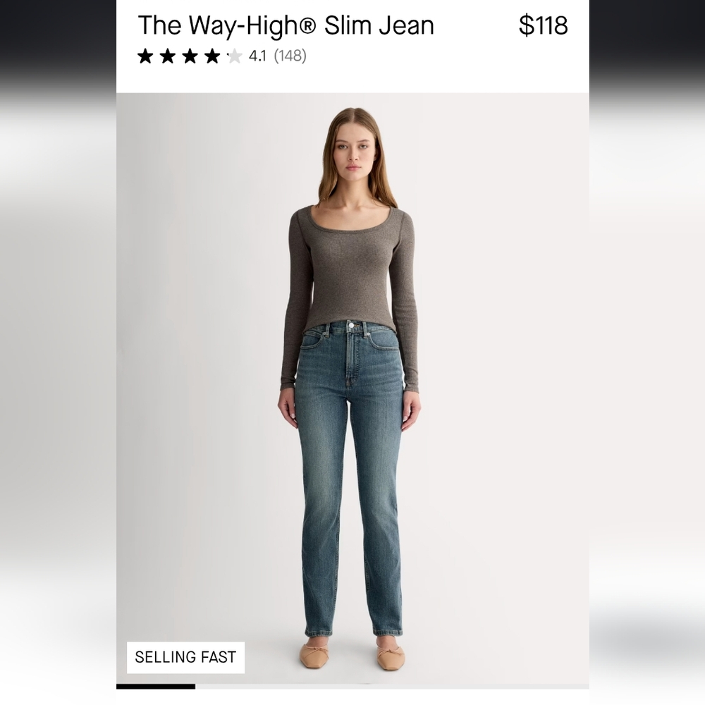 Everlane way High Slim Jean 27
